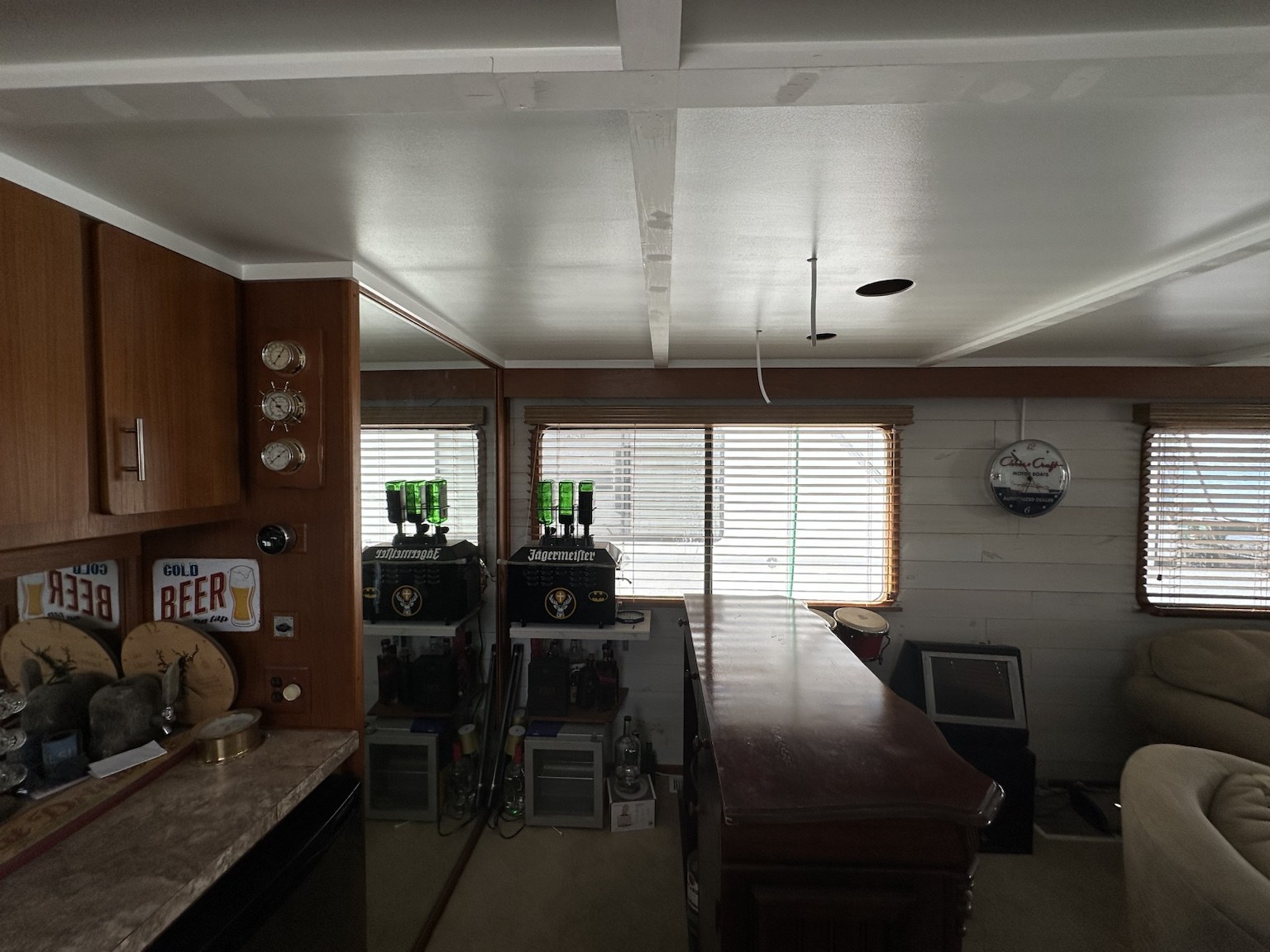 Finished marine coffered ceiling — photo 2