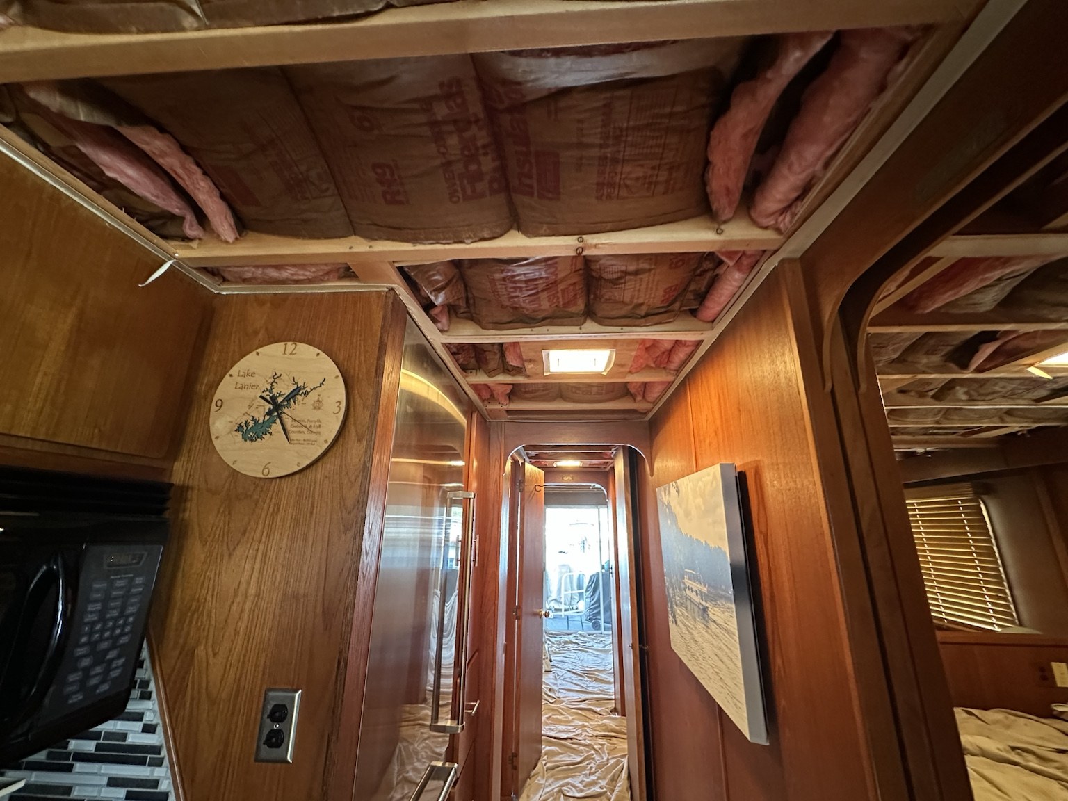 Marine coffered ceiling renovation process — photo 3