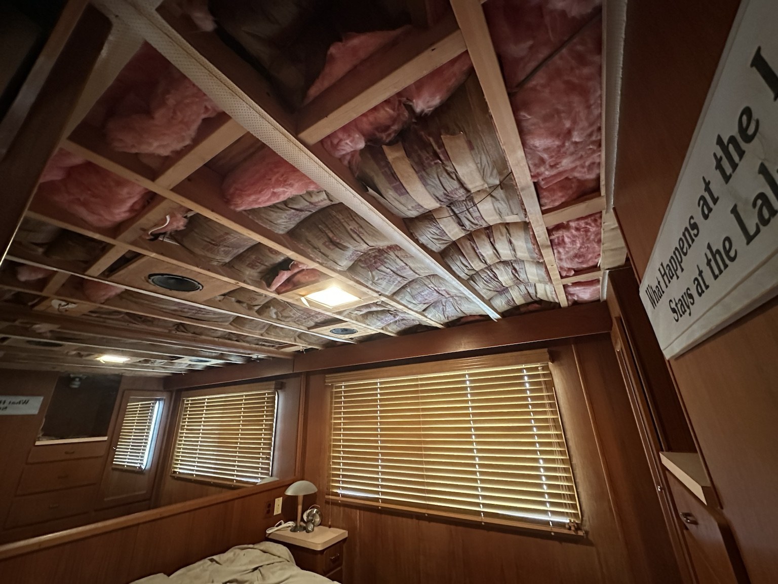 Marine coffered ceiling renovation process — photo 4