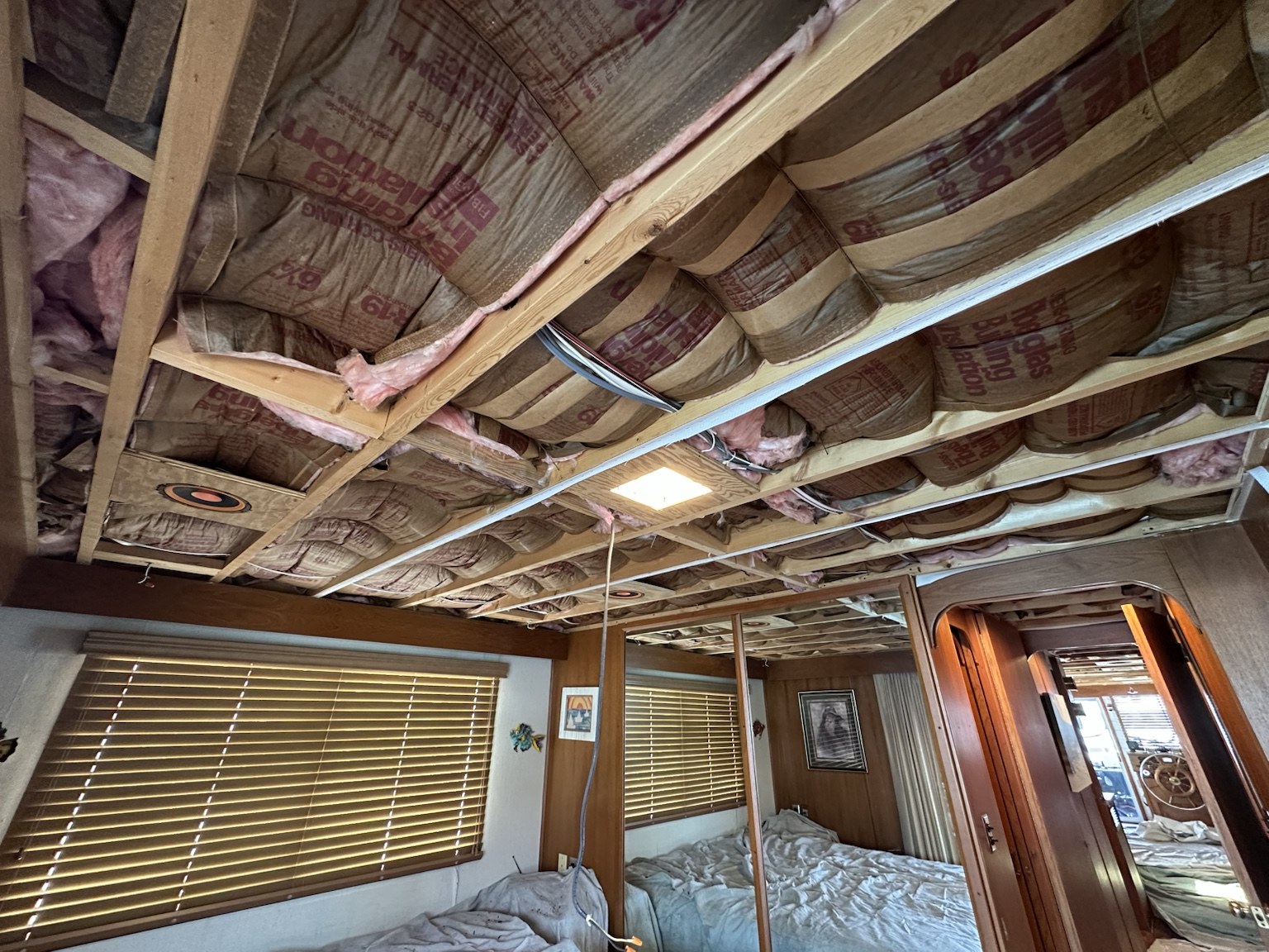 Marine coffered ceiling renovation process — photo 6