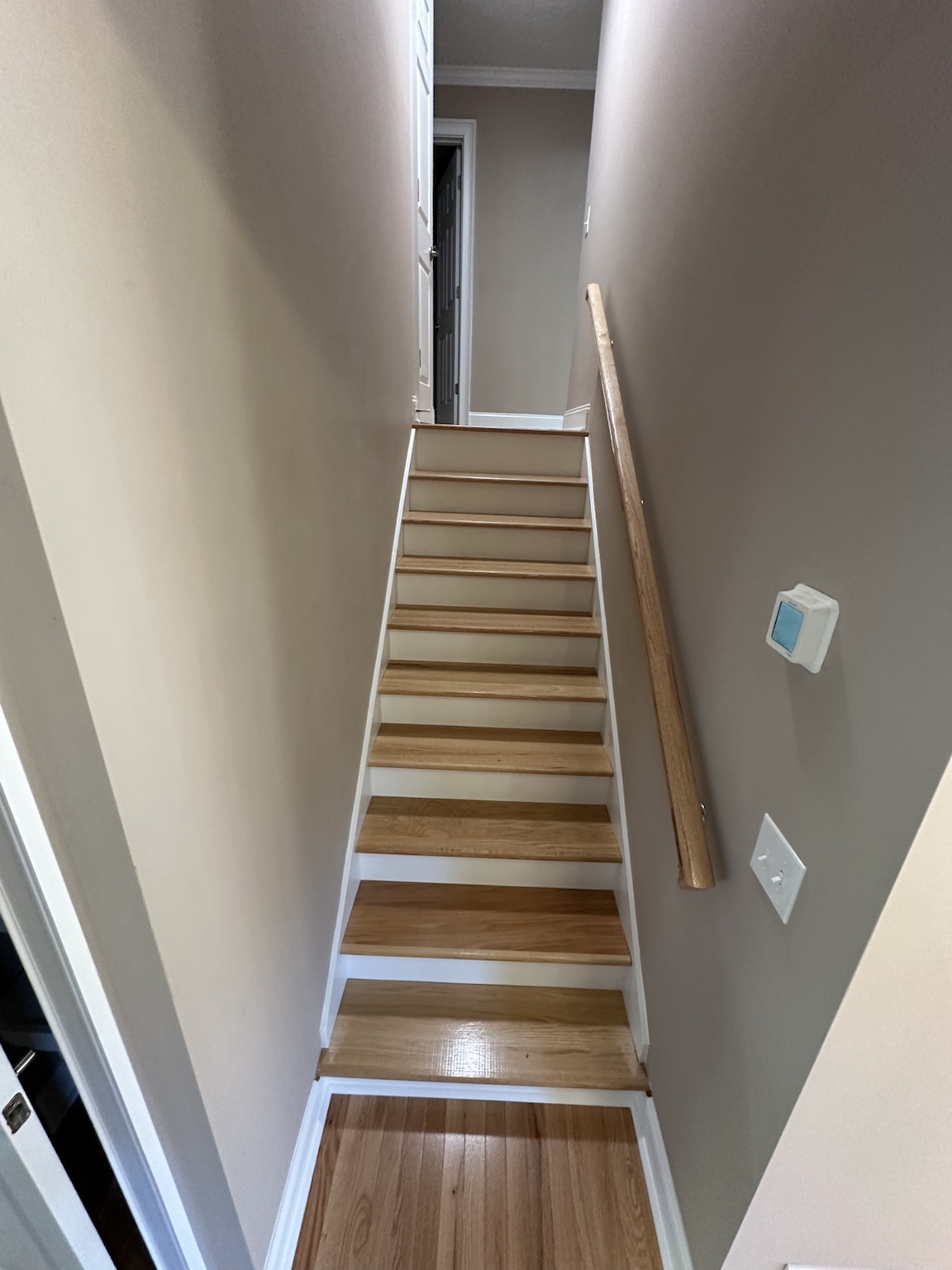 Finished residential staircase renovation